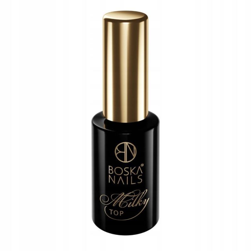 Boska Nails Top Milky w kolorze mlecznym do lakierów hybrydowych 10ml