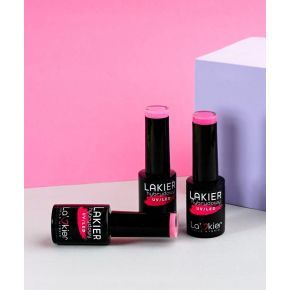 La'Kier Zestaw do hybryd: 5x lakier hybrydowy La'Kier (kolory do wyboru) + mocna lampa UV LED oraz frezarka + preparaty + płyny + akcesoria