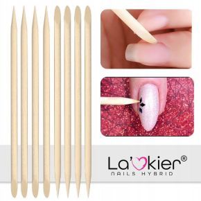 La'kier zestaw do manicure 200 x waciki bezpyłowe + 100 x patyczki drewniane + 10 x pilnik łódka
