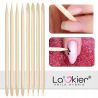 La'kier zestaw do manicure 200 x waciki bezpyłowe + 100 x patyczki drewniane + 10 x pilnik łódka - 6