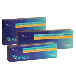 Torebki do sterylizacji w autoklawie Medal 90x230mm - 200sztuk samoprzylepne