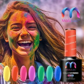 MaluLac Festiwal Kolorów zestaw 7 x kolorowy lakier hybrydowy
