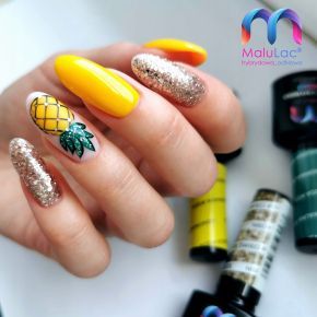 MaluLac zestaw do hybrydy kolorowy lakier + naklejka do zdobień GRATIS