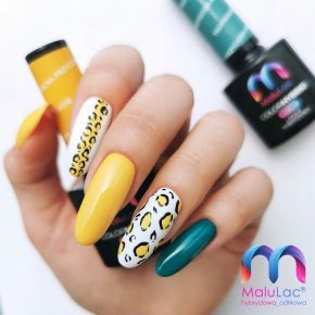 MaluLac zestaw do hybrydy kolorowy lakier + naklejka do zdobień GRATIS