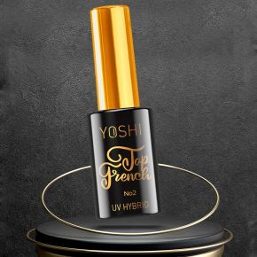 Yoshi Top French nr 2 półtransparentny do lakierów hybrydowych nude 10ml