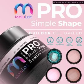 MaluLac zestaw żelowy budujący do paznokci - żel 45g + Top No Wipe + akcesoria GRATIS