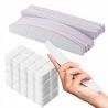 Zestaw do stylizacji paznokci 50x pilnik łódka półksiężyc zebra 100/180 + 10x mini blok polerski - 1