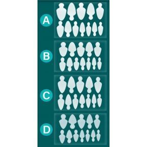 Zestaw do akrylożelu Dual Form Modern 120 sztuk + Combo system Owal krótki 12 sztuk