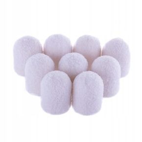 10 x Kapturek ścierny do pedicure korund EXO 13mm gradacja 220 hard biały