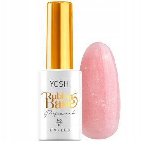 Yoshi Rubber Base Glitter 10 baza kauczukowa do paznokci hybrydowych 10ml