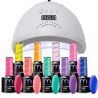 Zestaw Summer MaluLac Lemoniada 9 x lakier hybrydowy + lampa uv/led - 1
