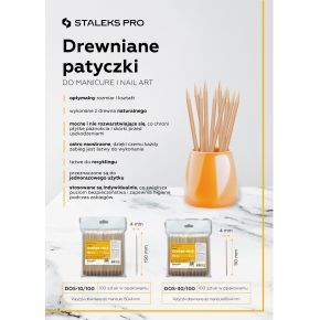 Staleks Orange stick DOS-30/100 – 110mm (100 szt.) - patyczki do manicure z drzewa pomarańczowego