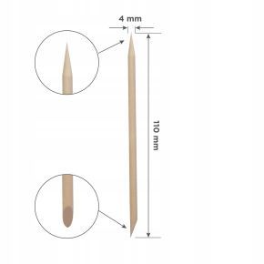 Staleks Orange stick DOS-30/100 – 110mm (100 szt.) - patyczki do manicure z drzewa pomarańczowego