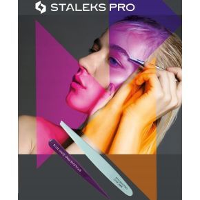 Staleks Pęseta Pro Expert TE-64/4 do brwi wąskie skośne krawędzie