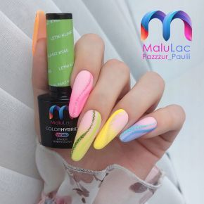MaluLac zestaw do hybrydy 10 x lakier hybrydowy (do wyboru) + baza + top + kuferek