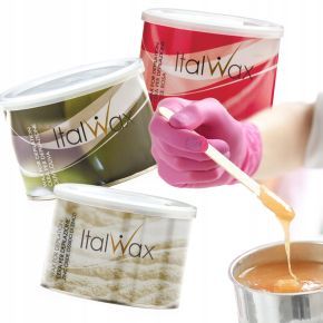 Zestaw startowy do depilacji woskiem 2 x ItalWax wosk w puszce 400ml + podgrzewacz + preparat przed i po + akcesoria