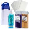 ItalWax Zestaw do depilacji - podgrzewacz + 2x wosk w rolce Flex 100ml + preparat + paski - 1