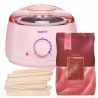 ItalWax Zestaw do depilacji - podgrzewacz + wosk w granulkach Rose 250ml + szpatułki - 1