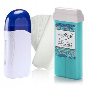 ItalWax Zestaw do depilacji - podgrzewacz + wosk w rolce Flex 100ml + paski