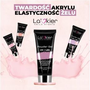 La’kier Zestaw do akrylożeli 2x Powder Gel 30ml + lampa + akcesoria