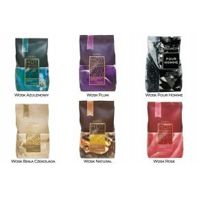 ItalWax zestaw do depilacji 1 x wosk w dropsach 250g + talk