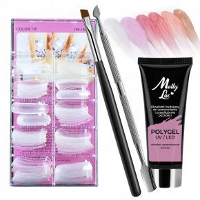 Molly Lac zestaw uzupełniający do akrylożelu 1 x Powder Gel 30ml + formy + akcesoria