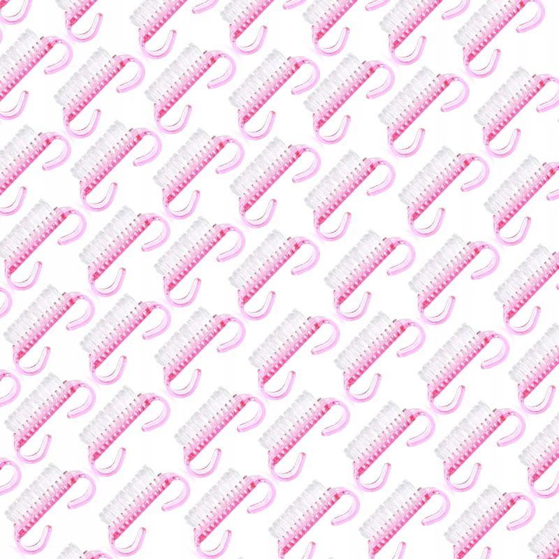 100 x Szczoteczka do usuwania pyłu z paznokci mała - różowa