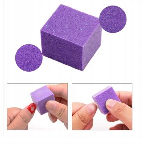 10x Polerka mini blok polerski do paznokci kolorowa kostka sześcian