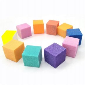 10x Polerka mini blok polerski do paznokci kolorowa kostka sześcian
