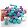 30x Polerka mini blok polerski do paznokci kolorowa kostka sześcian - 3