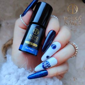 Boska Nails 362 Blue Power brokatowy lakier hybrydowy 6ml