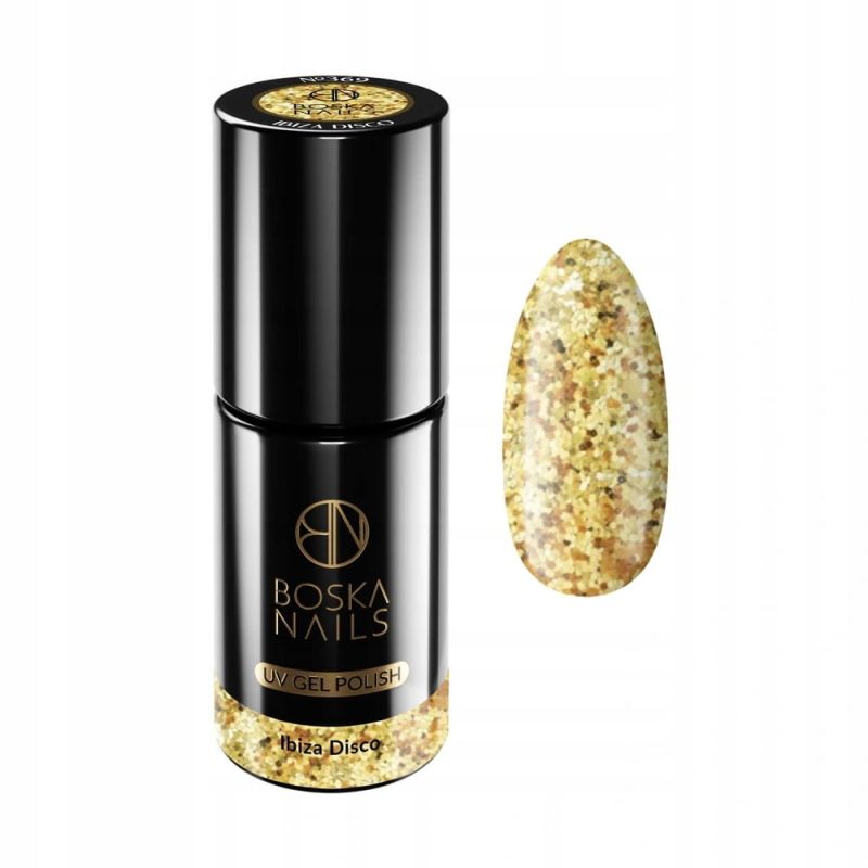 Boska Nails 369 Ibiza Disco brokatowy lakier hybrydowy 6ml
