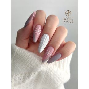 Boska Nails 372 Bflash Silver brokatowy lakier hybrydowy 6ml