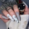 Boska Nails 372 Bflash Silver brokatowy lakier hybrydowy 6ml - 9