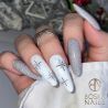 Boska Nails 372 Bflash Silver brokatowy lakier hybrydowy 6ml - 10