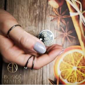 Boska Nails 372 Bflash Silver brokatowy lakier hybrydowy 6ml
