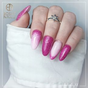 Boska Nails 373 Bflash Pink brokatowy lakier hybrydowy 6ml