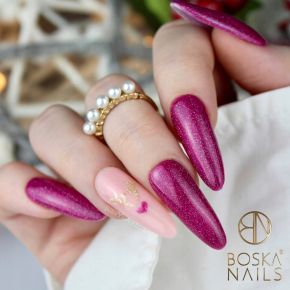 Boska Nails 373 Bflash Pink brokatowy lakier hybrydowy 6ml