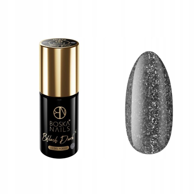 Boska Nails 375 Bflash Dark brokatowy lakier hybrydowy 6ml