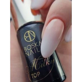 Boska Nails Top Milky w kolorze mlecznym do lakierów hybrydowych 6ml