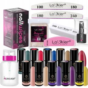 Boska Nails zestaw hybrydowy do paznokci 10 x lakier + akcesoria GRATIS