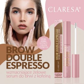 Claresa Brow Double Espresso wzmacniające żelowe serum do brwi z kofeiną 6g