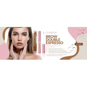 Claresa Brow Double Espresso wzmacniające żelowe serum do brwi z kofeiną 6g