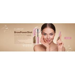 Claresa Brow Power Shot transparentny żel do stylizacji brwi efekt laminacji z kofeiną 8g