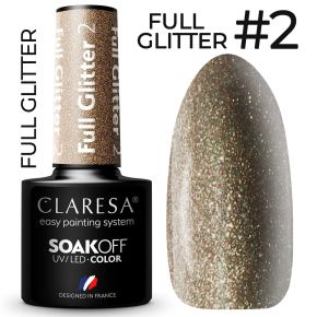 Claresa Full Glitter 2 kolorowy lakier hybrydowy 5g