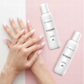 Claresa Manicure Essentials - Remover 100ml + Cleaner 100ml + Akcesoria