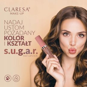 Claresa pomadka matowa w płynie SUGAR 06 HOTTIE