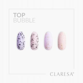 Claresa Top Bubble Black Mat No Wipe - matowy top (bez przemywania) z czarnymi drobinkami 5g