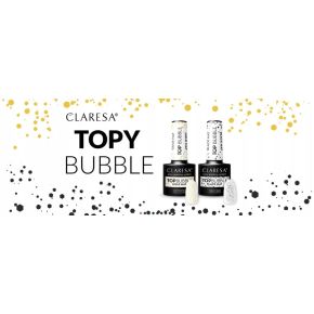 Claresa Top Bubble Black Mat No Wipe - matowy top (bez przemywania) z czarnymi drobinkami 5g