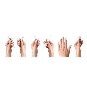 Dłutko kopytko dwustronne profesjonalne do manicure i pedicure różowe